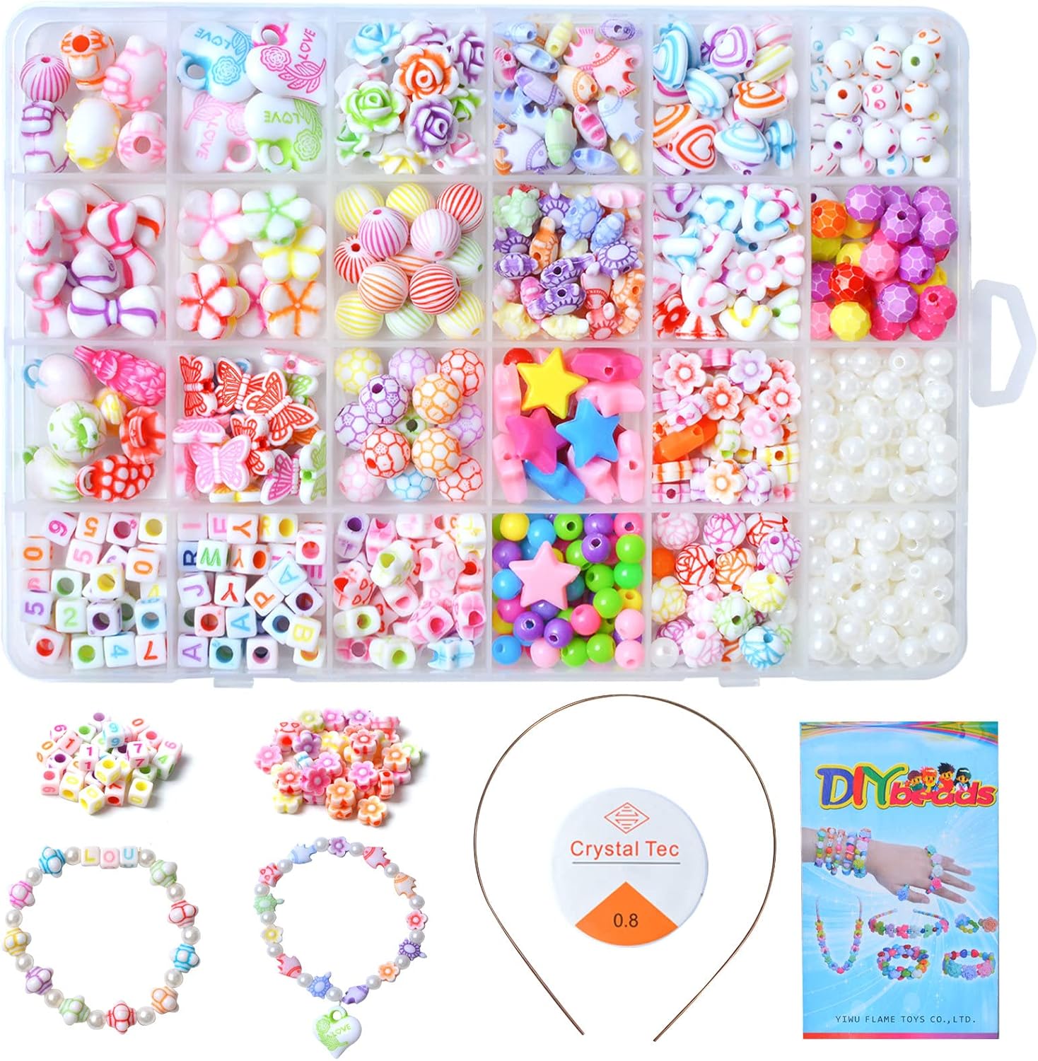 Children's DIY beaded jewelry making kit